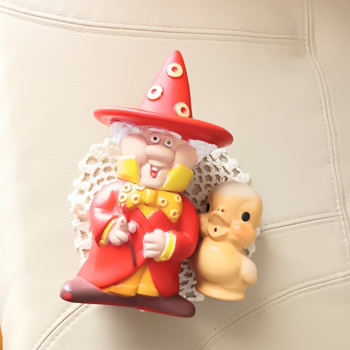 Xmas レア 1940年ー アメリカ VTG ソフビ オズの魔法使い キャンベル Campbell & サンルコ アヒル ラバー ドール フィギュア 企業 レトロ缶_画像1