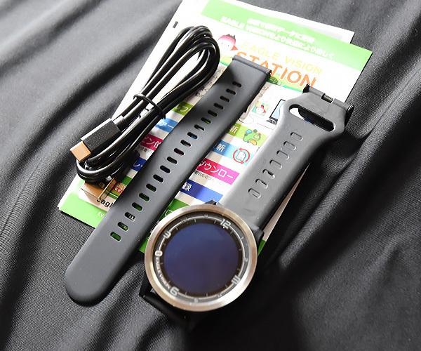 (#Fj)美品★朝日ゴルフ GPS ゴルフナビ イーグルビジョン★ACE-PRO-EV-337BK★ウォッチ型ナビ _画像3