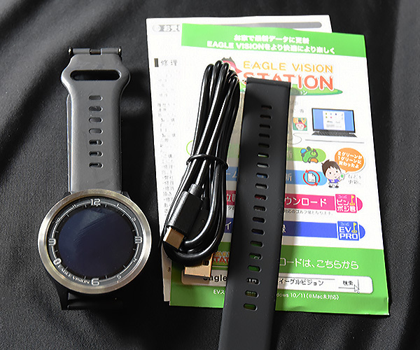 (#Fj)美品★朝日ゴルフ GPS ゴルフナビ イーグルビジョン★ACE-PRO-EV-337BK★ウォッチ型ナビ _画像6