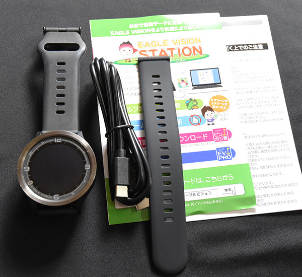 (#Fj)美品★朝日ゴルフ GPS ゴルフナビ イーグルビジョン★ACE-PRO-EV-337BK★ウォッチ型ナビ _画像4