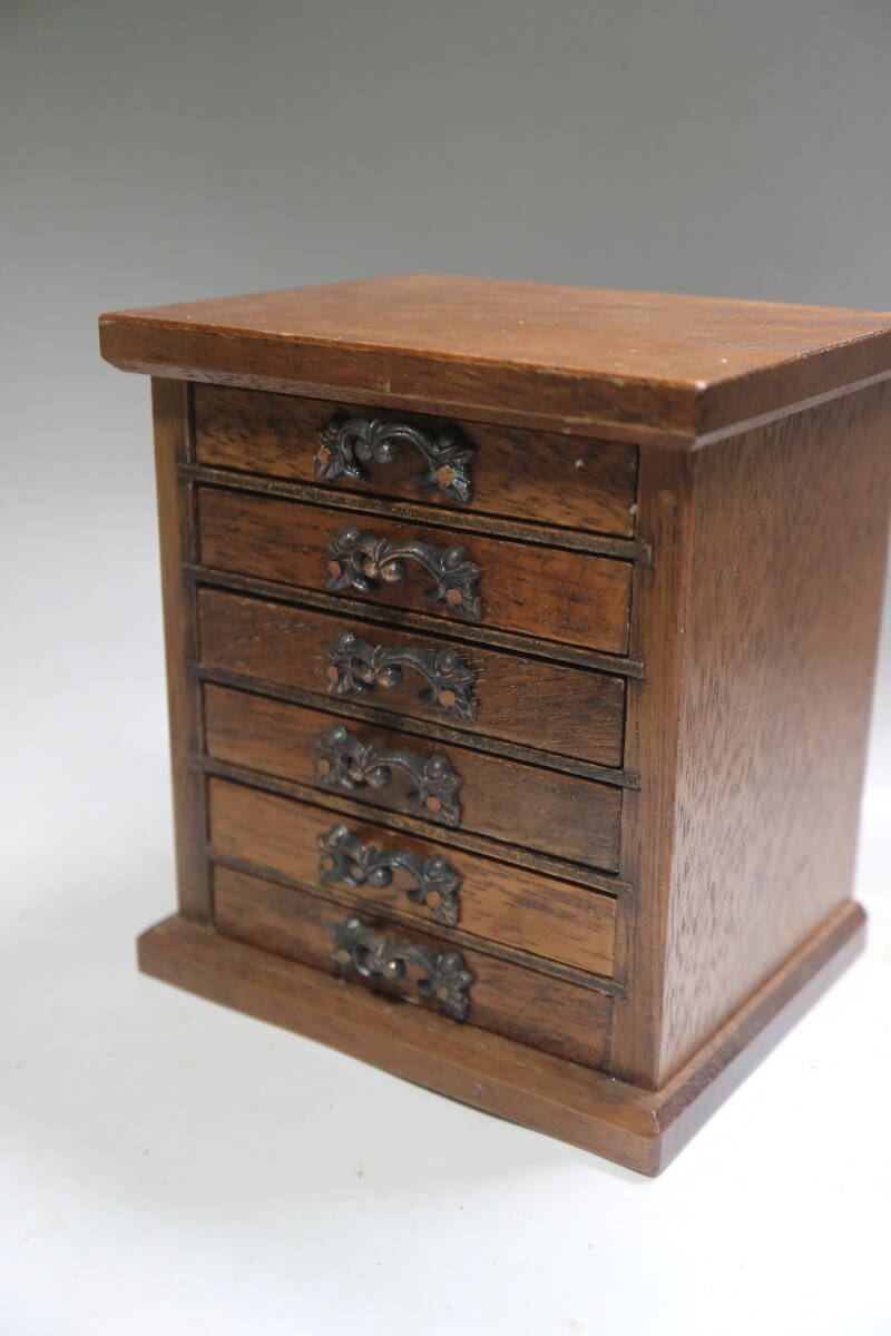 昭和レトロ 木製クラシックチェスト コースター_画像2