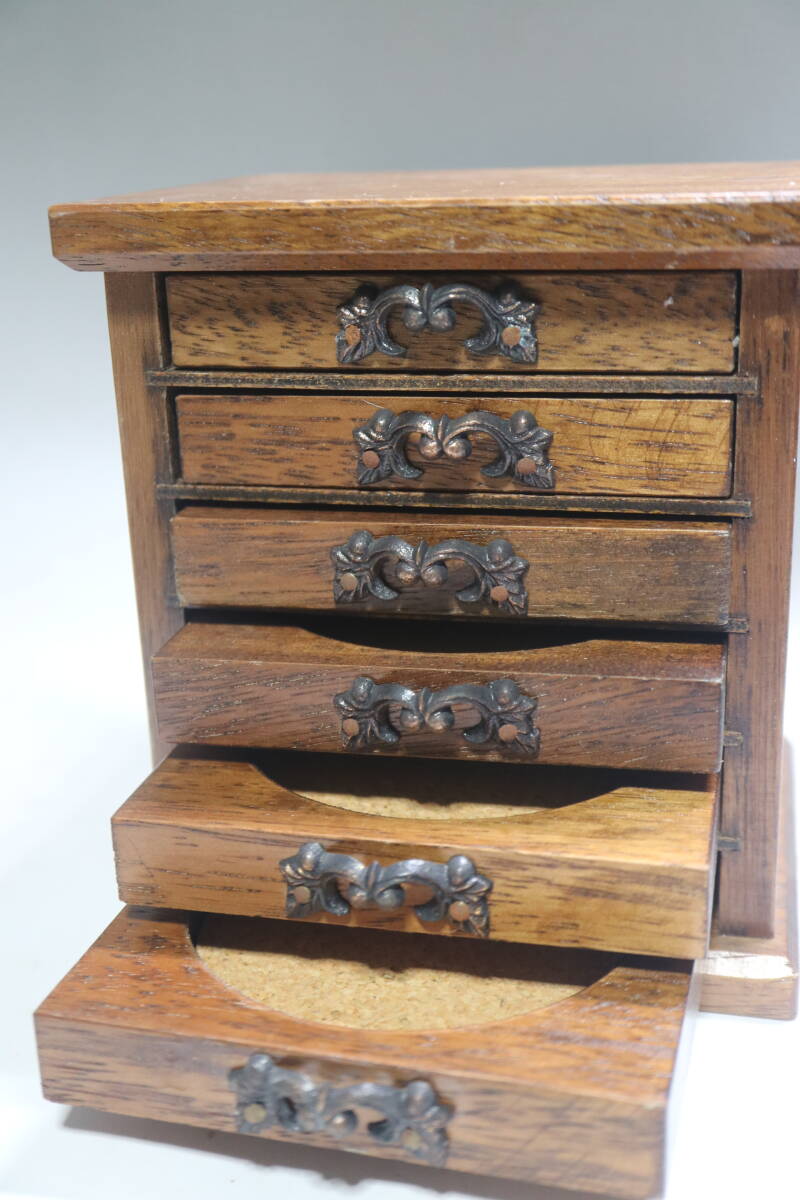 昭和レトロ 木製クラシックチェスト コースター_画像4