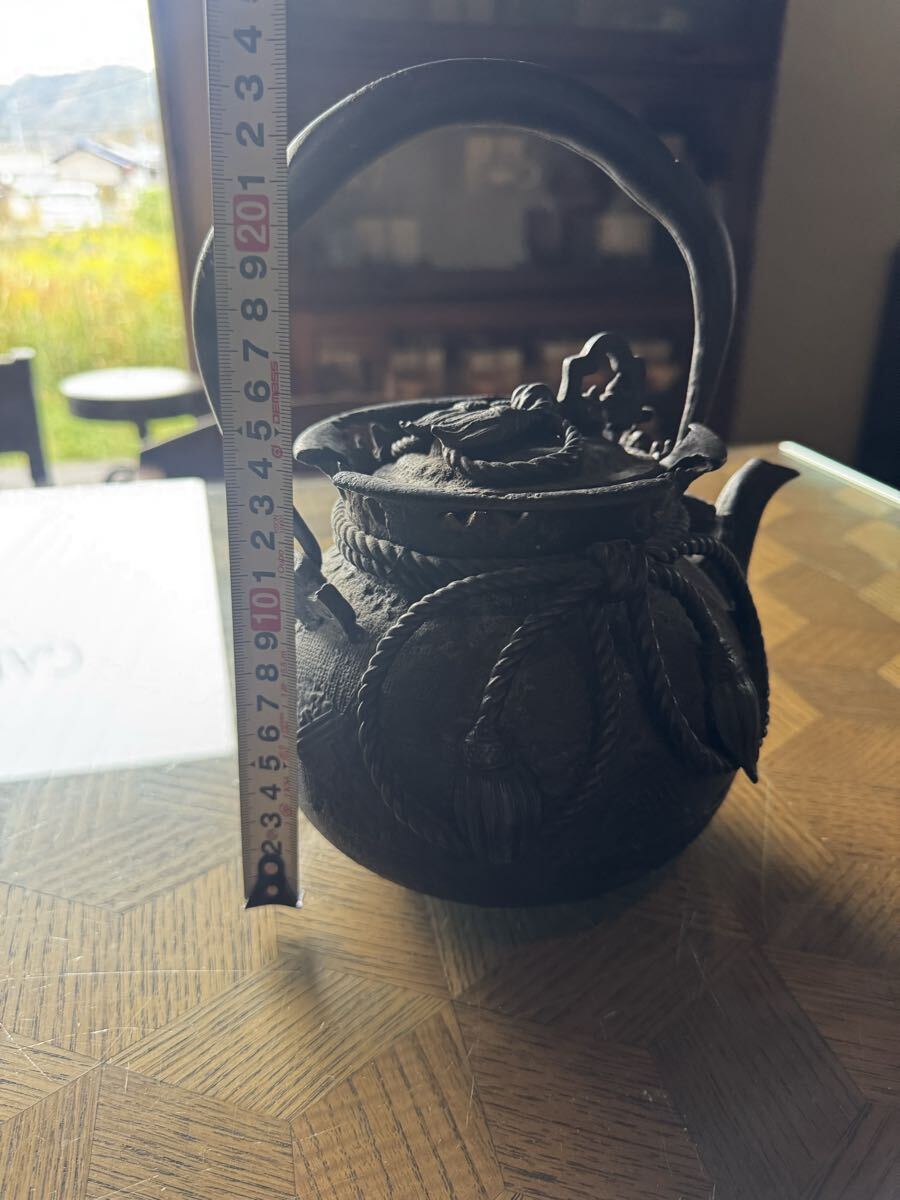 GM11 TS ① 上田照房 時代鉄瓶 茶道具 煎茶道具 鉄瓶 南部鉄瓶 _画像10