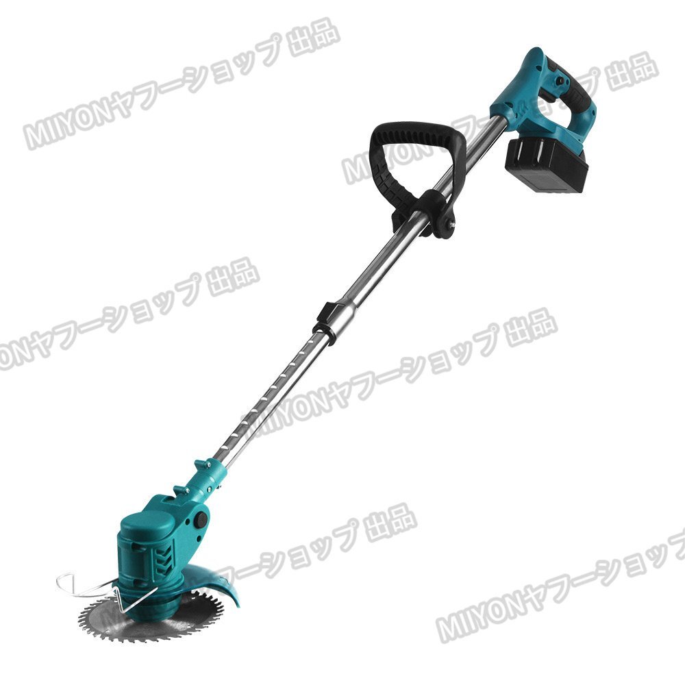 充電式 3N1 草刈機 21V刈払機 コードレス 伸縮 角度調整 雑草 替刃付き 枝切り マキタ18Vバッテリー 対応草刈機 ３種類の替え刃 lhw082_画像1