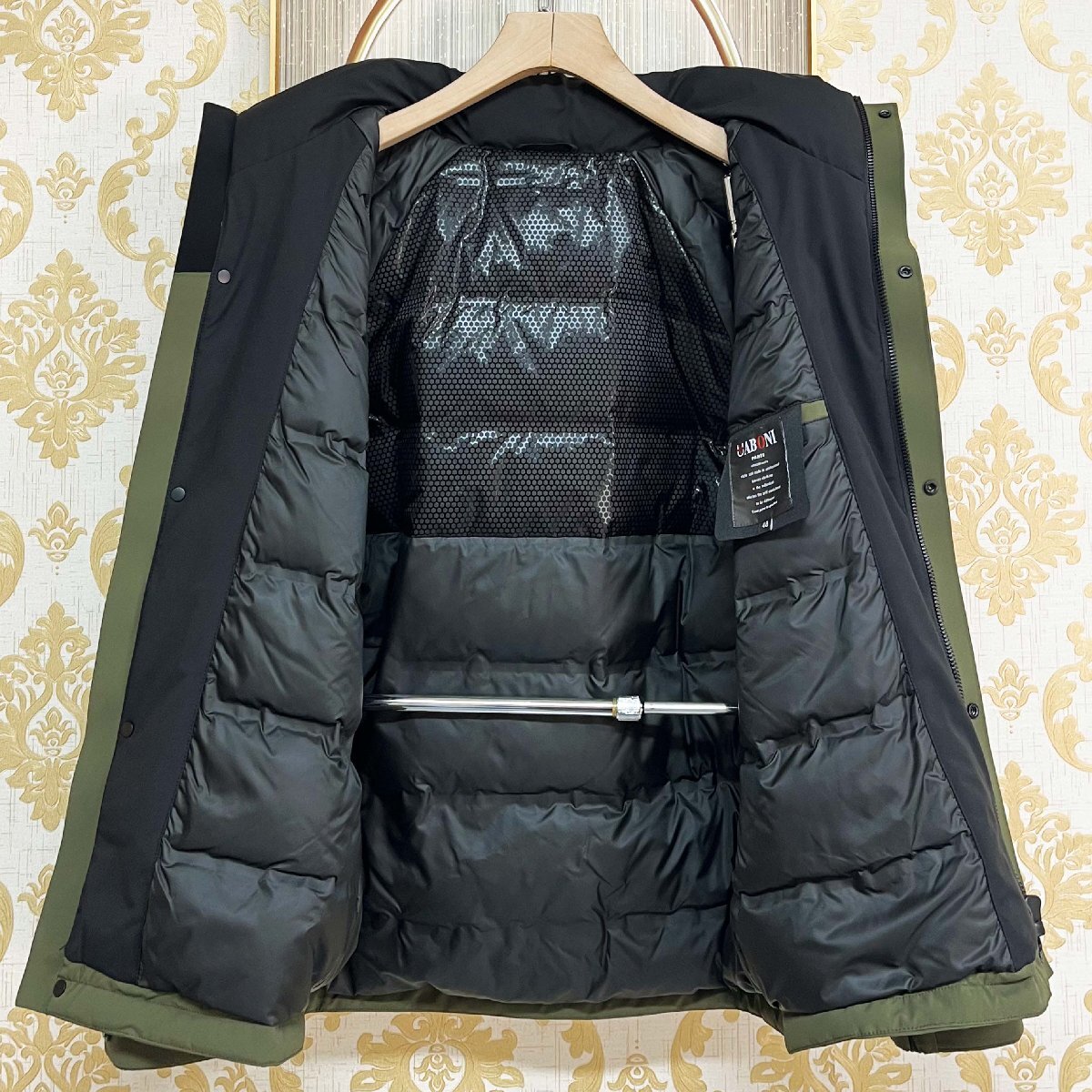 上級EU製&定価15万◆UABONI*Paris*ダウンジャケット*ユアボニ*パリ発◆ダックダウン90% 防水 フード付き アウトドア コート 冬服 2XL/52_画像3