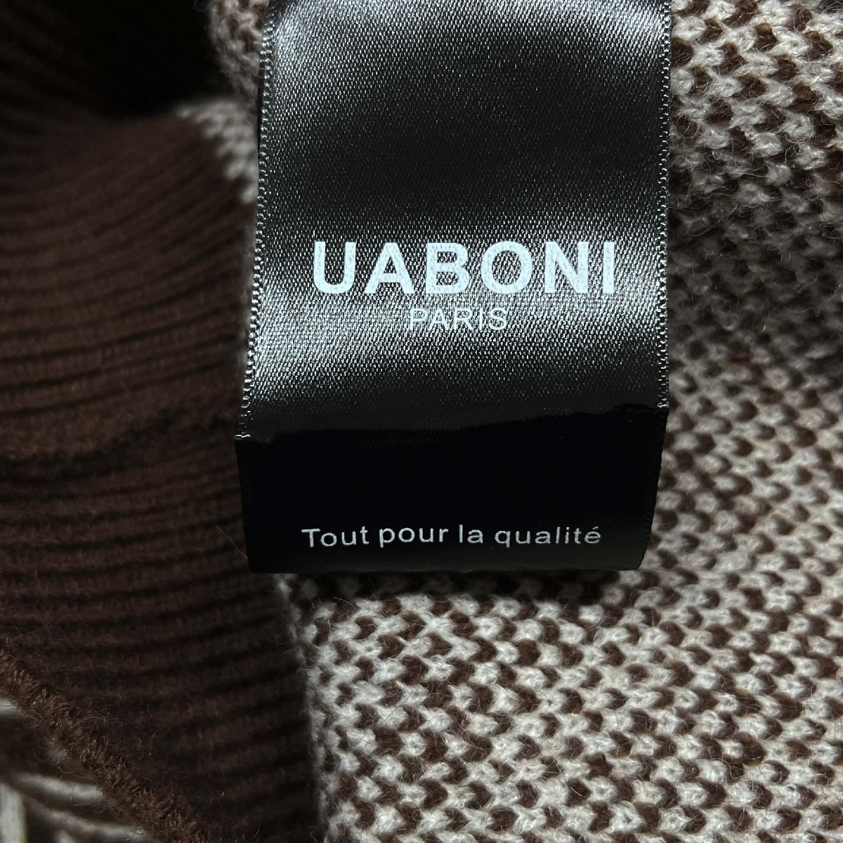 EU製＆定価4万◆UABONI*ユアボニ*セーター*ユアボニ*パリ発◆ウール混 ソフト パッチワーク 幾何学模様 トップス トレーナー カジュアル L_画像10