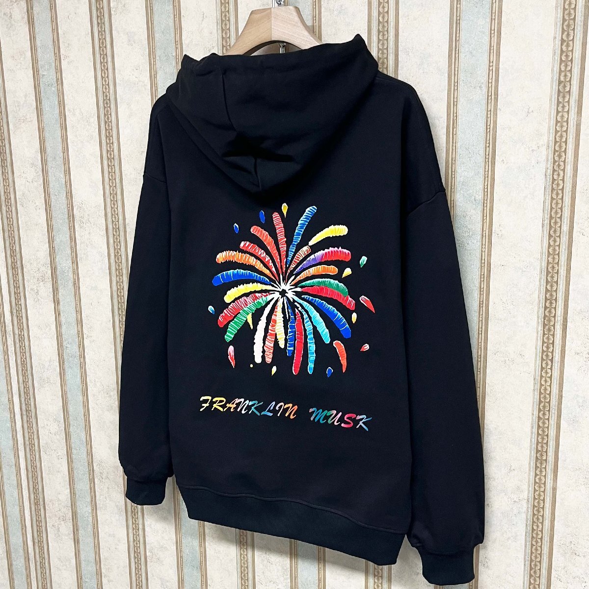 個性 定価4万 FRANKLIN MUSK・アメリカ・ニューヨーク発 パーカー 綿100％ ソフト 花火 トップス スウェット カジュアル 日常着 サイズ4_画像8