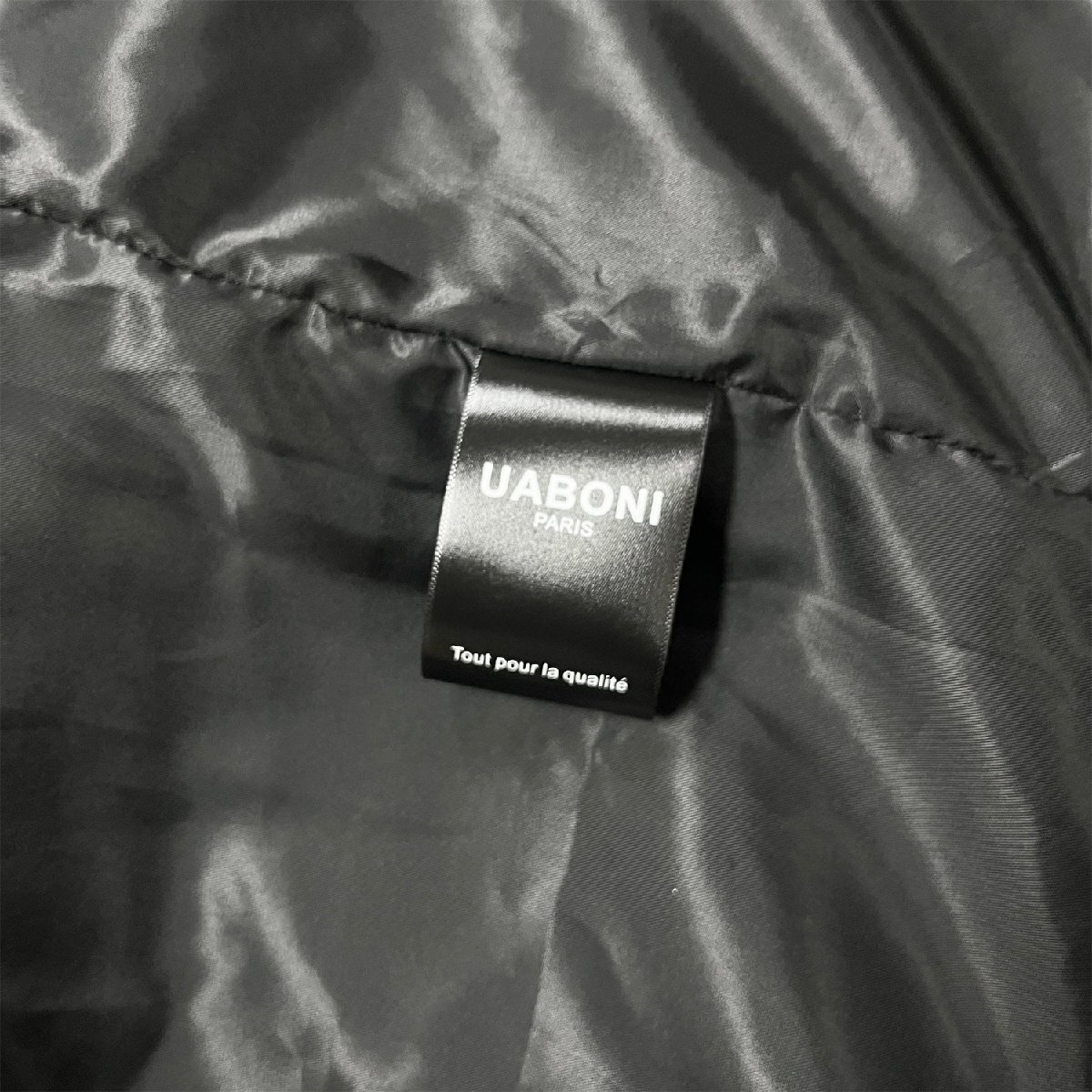 個性EU製＆定価12万◆UABONI*ユアボニ*レザージャケット*フランス*パリ発◆防水 PUレザー アメカジ ライダース カッコイイ バイク M/46_画像9