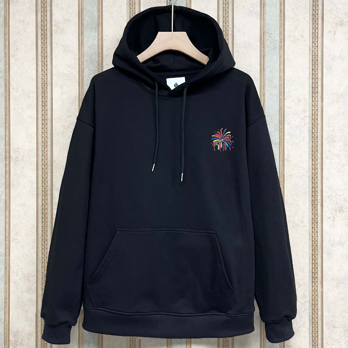 個性 定価4万 FRANKLIN MUSK・アメリカ・ニューヨーク発 パーカー 綿100％ ソフト 花火 トップス スウェット カジュアル 日常着 サイズ4_画像2