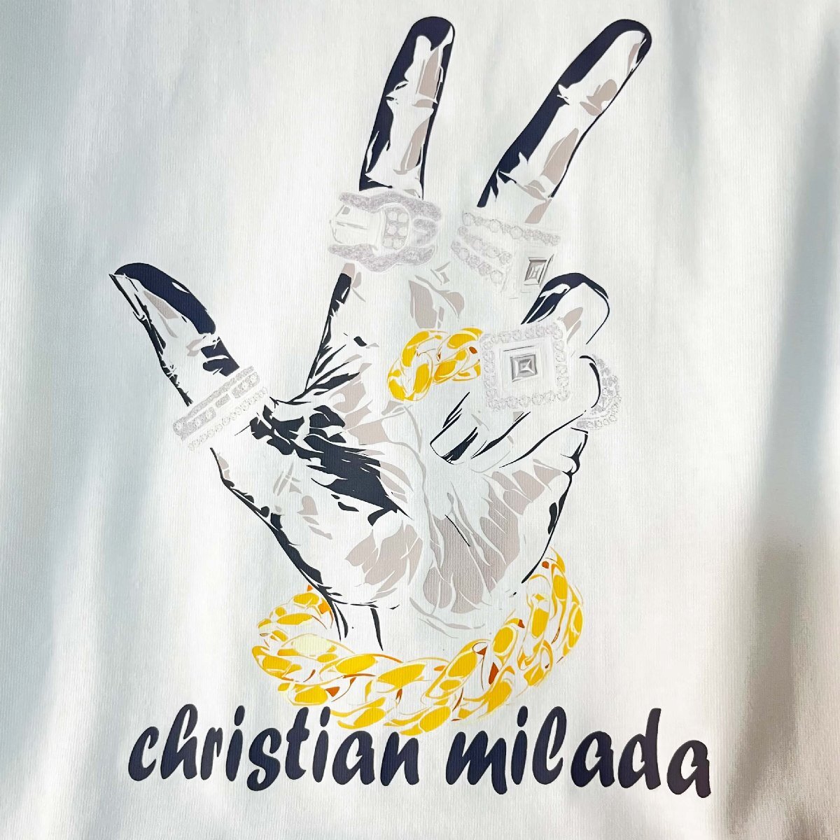 定価4万★christian milada・ミラノ発・パーカー★綿100％ 個性 柔らか 保温 プリント ゆったり スウェット 長袖 カジュアル 春秋 XL/50_画像7
