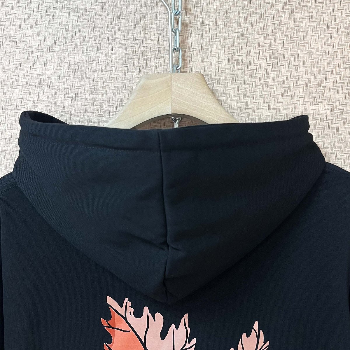 上級ヨーロッパ製※定価4万◆ブルガリア発※RISELIN パーカー 綿100％ ソフト 保温 紅葉柄 上品 スウェット トップス カジュアル XL/50_画像4