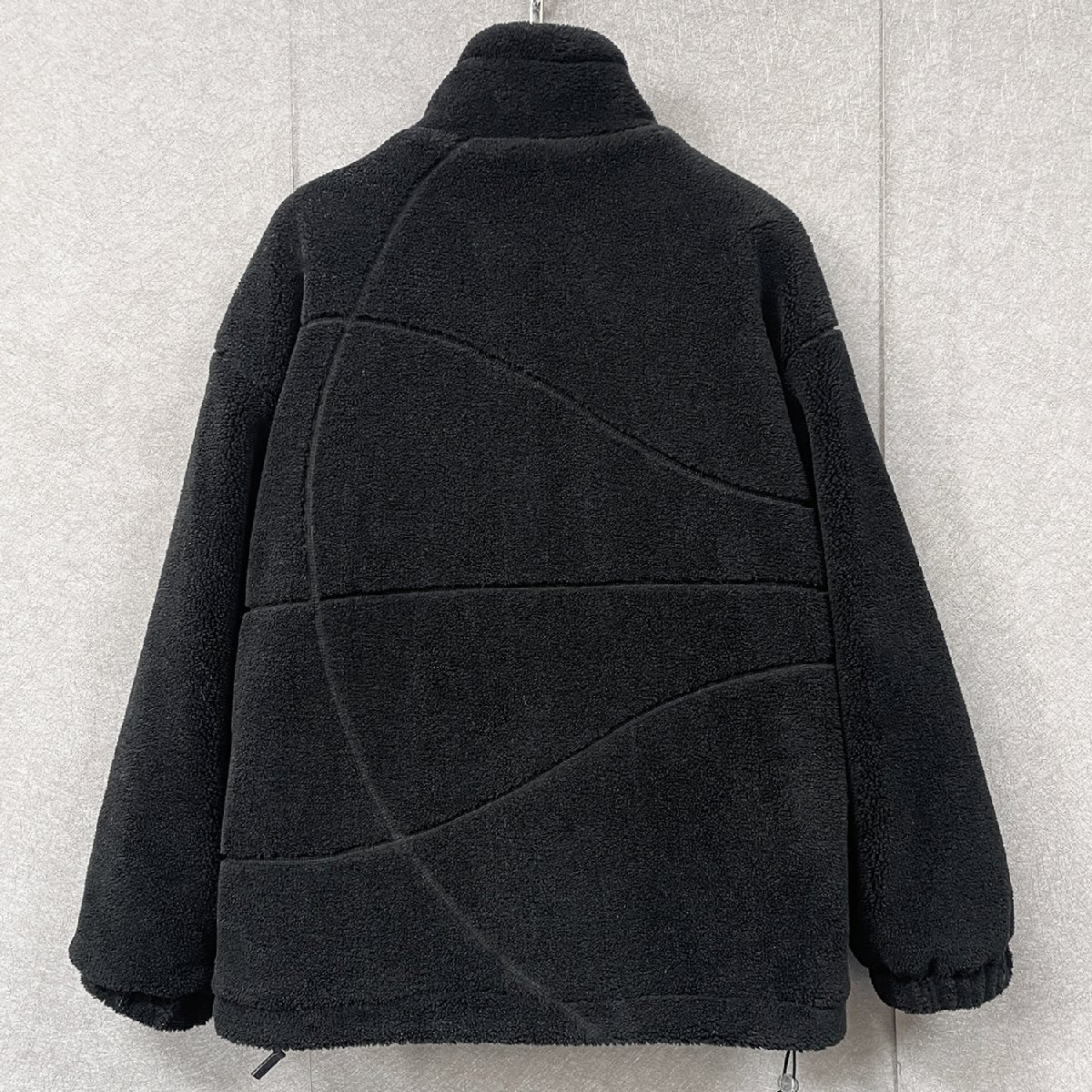 枚数限定 絶賛・フリースジャケット 定価8万◆Emmauela・イタリア・ミラノ発◆カシミヤ 厚手 洗練 ボア ブルゾン 男女兼用 真冬 L/48サイズ_画像2