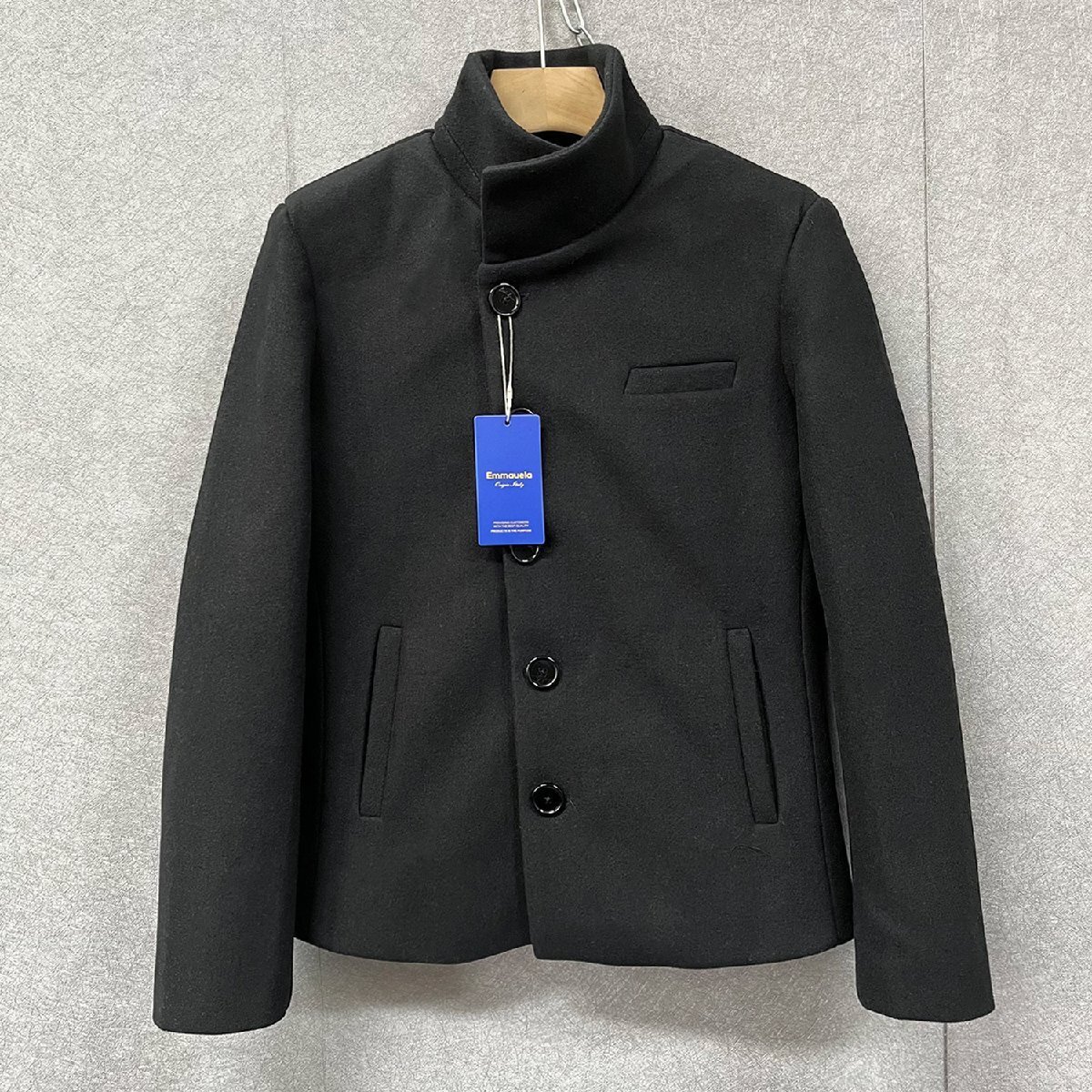 一枚限定・テーラードジャケット 定価7万◆Emmauela・イタリア・ミラノ発◆カシミヤ 無地 スリム 洗練 ビジネス 通勤 レディース 2XL/52_画像10