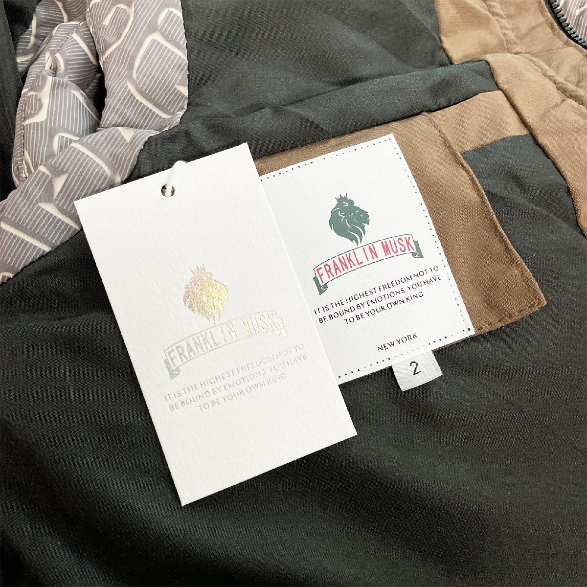  один листов ограничение обычная цена 8 десять тысяч FRANKLIN MUSK* America * New York departure жилет защищающий от холода легкий удобный толстый теплый общий рисунок стиль внешний размер 2