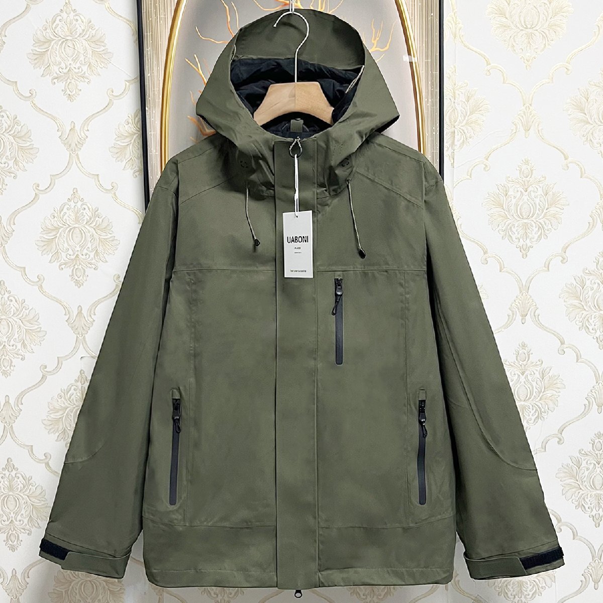 個性EU製&定価6万◆UABONI*Paris*ジャケット*ユアボニ*パリ発◆撥水 防風 マウンテンパーカー アウトドア スポーツ キャンプ 春秋 M/46_画像1