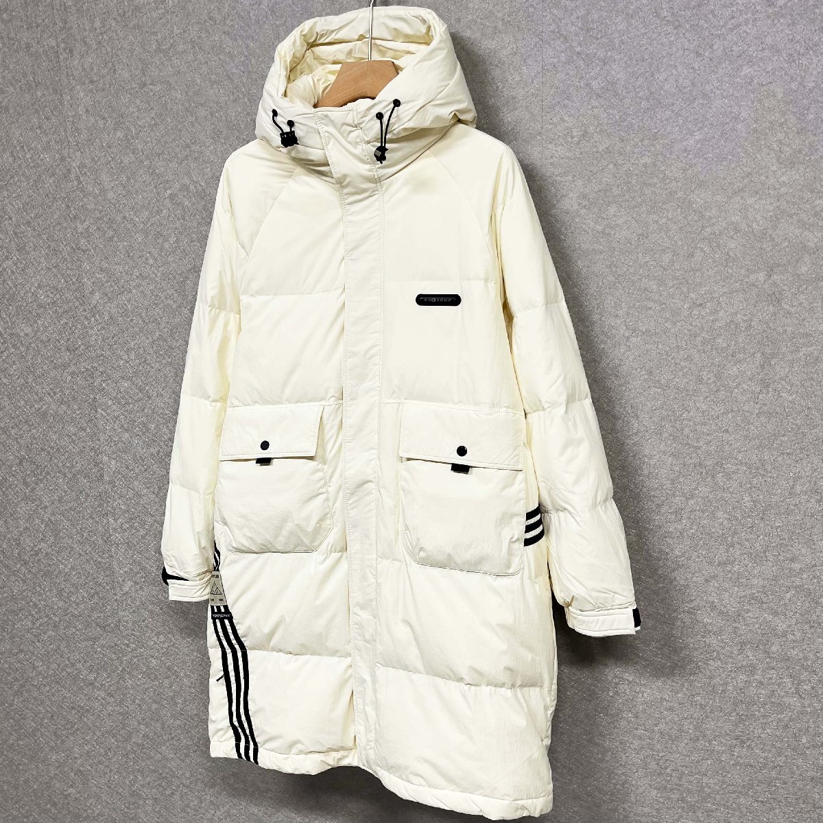 高級・ダウンジャケット 定価11万◆Emmauela・イタリア・ミラノ発◆ダックダウン90% 防風 軽量 ソフト 防寒 アウター ロング丈 XL/50_画像8