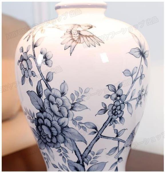 新品★ 未使用★ エナメルセラミック照明スタンドライト テーブルランプ デスクライト 高級陶器卓上ステンド 卓上ランプ lhw126_画像7