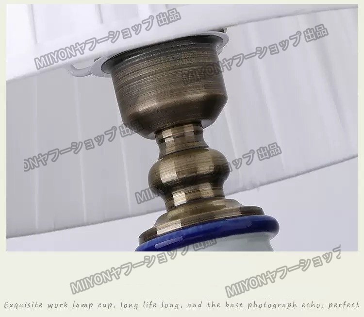 貴重品★エナメルセラミック照明スタンドライト テーブルランプ デスクライト 高級陶器卓上ステンド 卓上ランプ 景徳鎮磁器 lhw215_画像3