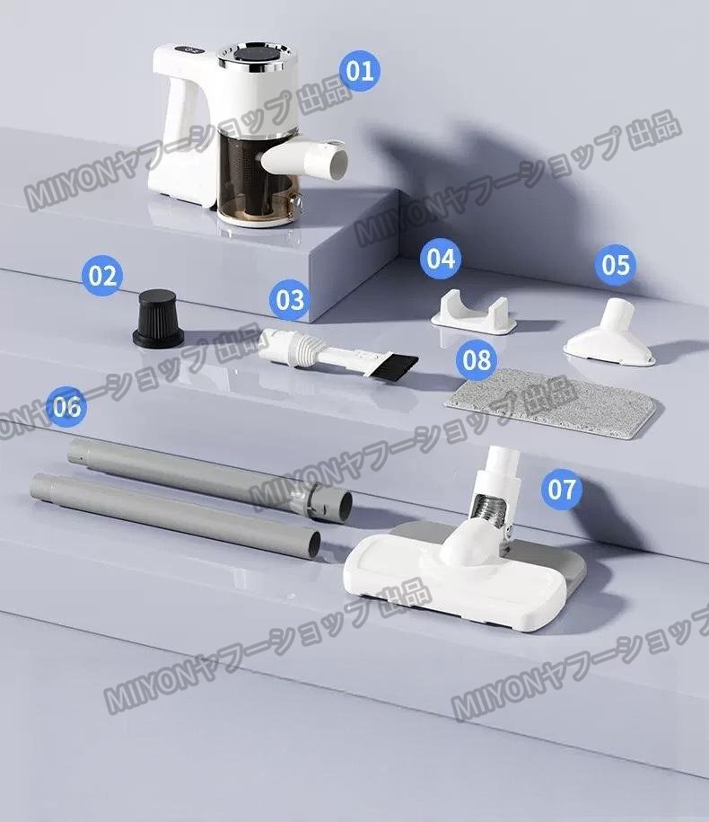 人気品掃除機 コードレス 軽量 強力吸引3WAY 48000pa ブラシレスモーター コードレス掃除機 高性能家庭用サイクロン式 クリーナー lhw208_画像9