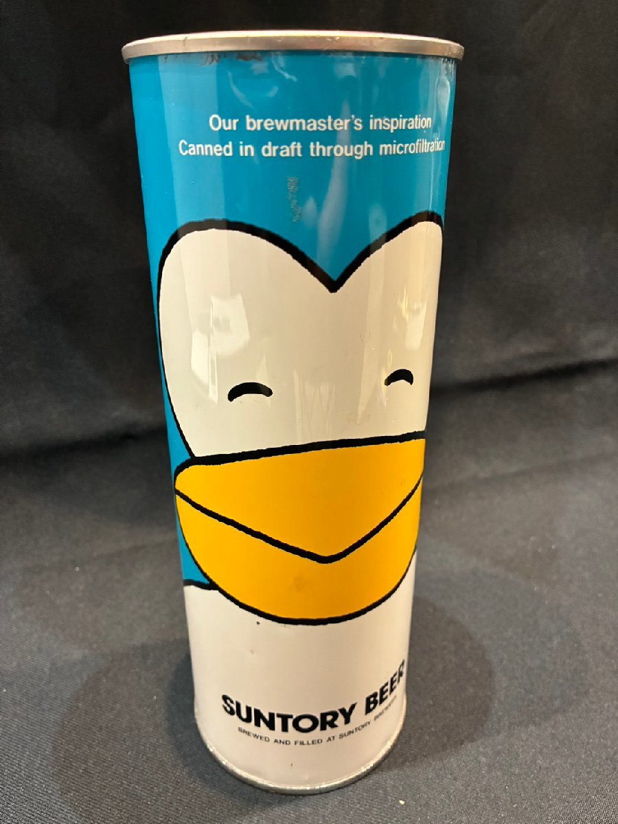 ★ヴィンテージ SUNTORY BEER 生 サントリービール サントリー生ビール 限定デザイン缶 1.15L缶 ペンギン缶 サイズ(約)直径8.5×H23㎝_画像1