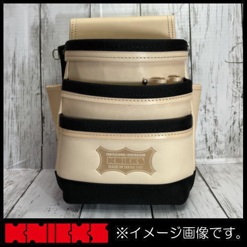 新品 ニックス KNB-301DD 総ヌメ革使用3段腰袋(バリスティック生地補強タイプ) KNICKS_画像1
