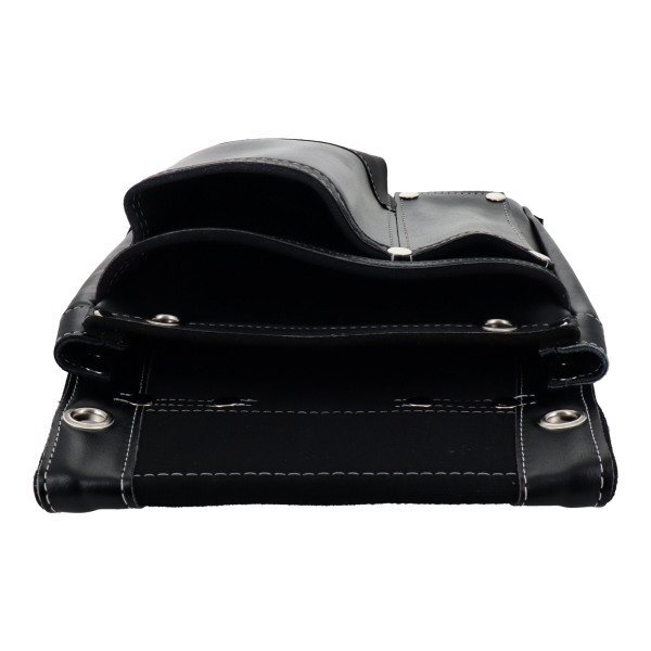 新品 DBLTACT 本革釘袋 2段 DTL-07-BK ブラック 腰袋 腰道具_画像3