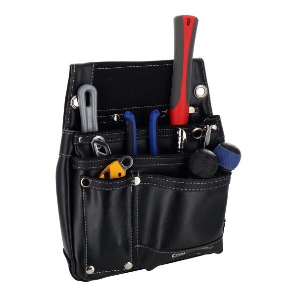 新品 DBLTACT 本革釘袋 2段 DTL-07-BK ブラック 腰袋 腰道具_画像5