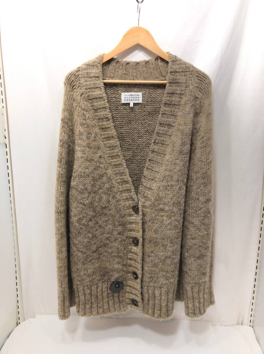 Maison Margiela ローゲージ カーディガン メンズ M ライトブラウン系 ベージュ アルパカxウール混 ニット メゾン マルジェラ SS-411698_画像1