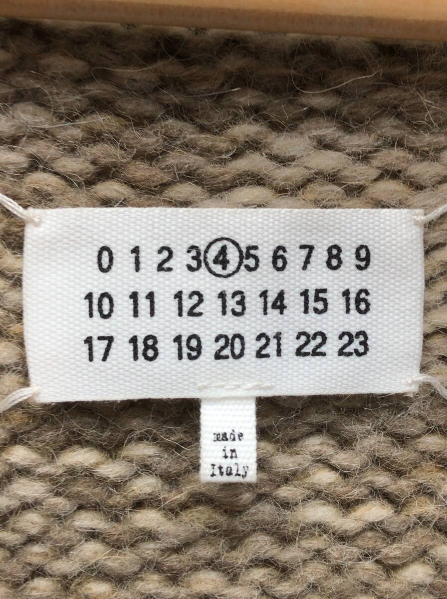 Maison Margiela ローゲージ カーディガン メンズ M ライトブラウン系 ベージュ アルパカxウール混 ニット メゾン マルジェラ SS-411698_画像3