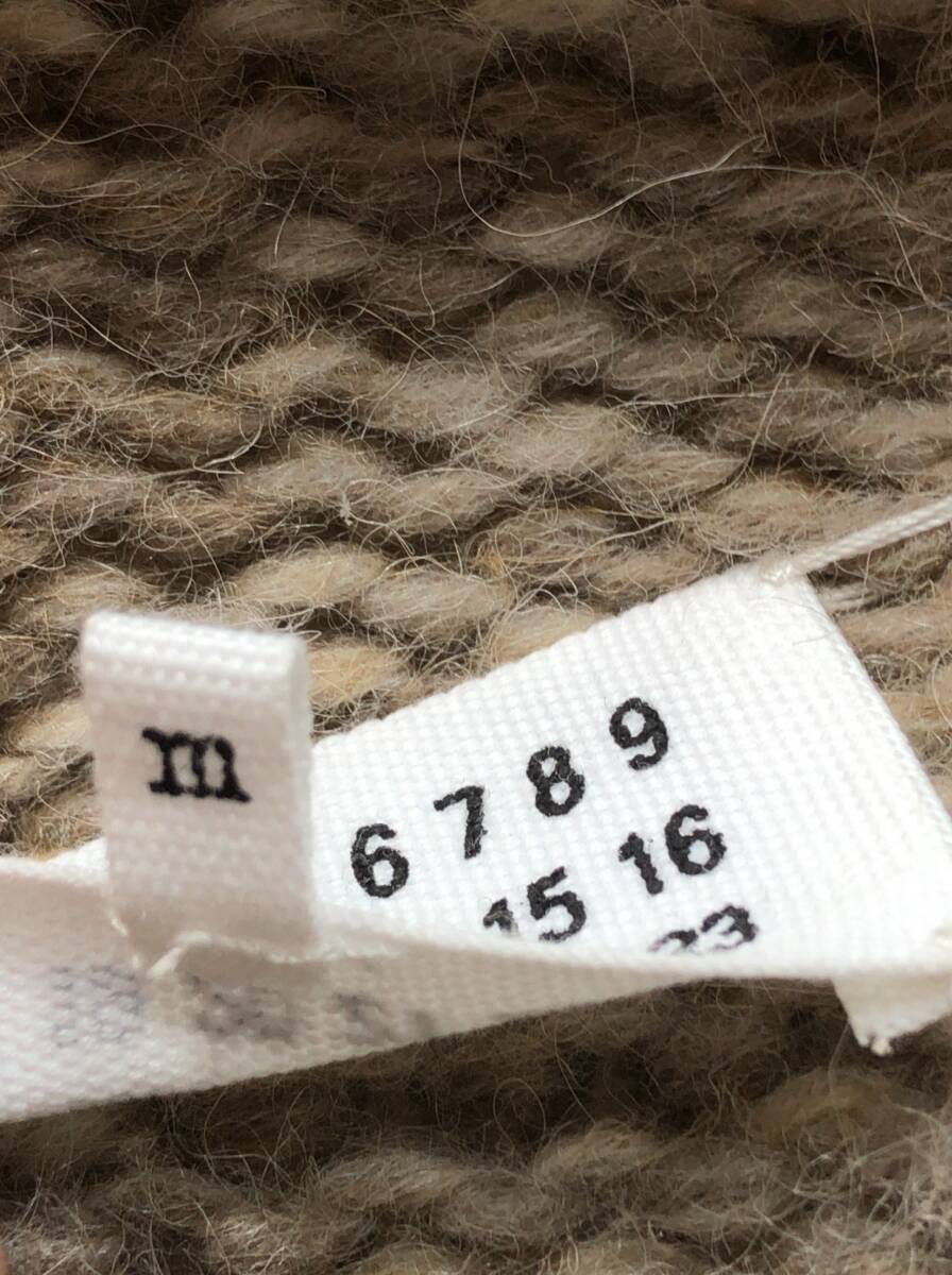 Maison Margiela ローゲージ カーディガン メンズ M ライトブラウン系 ベージュ アルパカxウール混 ニット メゾン マルジェラ SS-411698_画像4