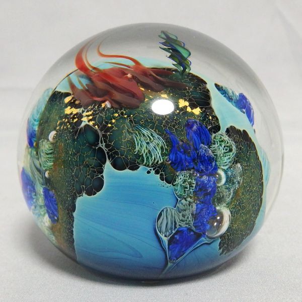 美品★Josh Simpson Inhabited Planet ペーパーウェイト 地球 宇宙 自然 プラネット ジョシュ・シンプソン★_画像2