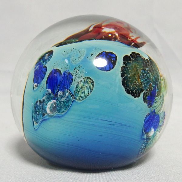 美品★Josh Simpson Inhabited Planet ペーパーウェイト 地球 宇宙 自然 プラネット ジョシュ・シンプソン★_画像4