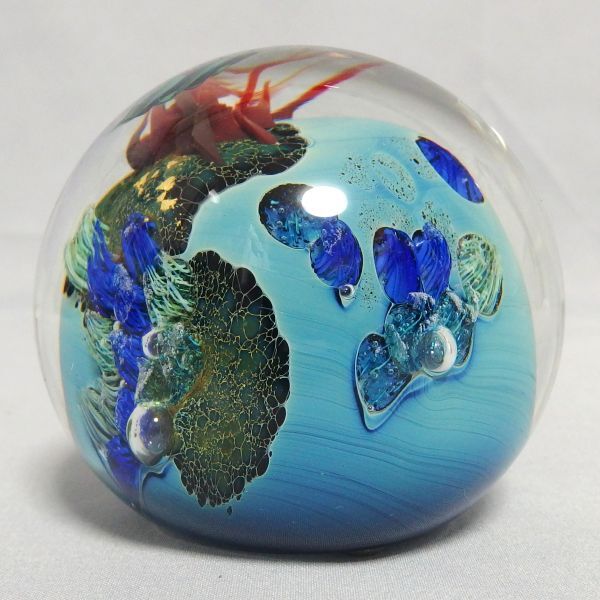 美品★Josh Simpson Inhabited Planet ペーパーウェイト 地球 宇宙 自然 プラネット ジョシュ・シンプソン★_画像5