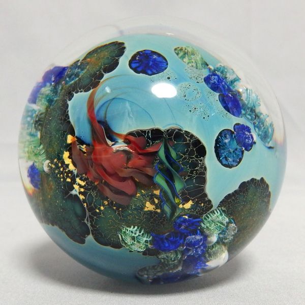 美品★Josh Simpson Inhabited Planet ペーパーウェイト 地球 宇宙 自然 プラネット ジョシュ・シンプソン★_画像6