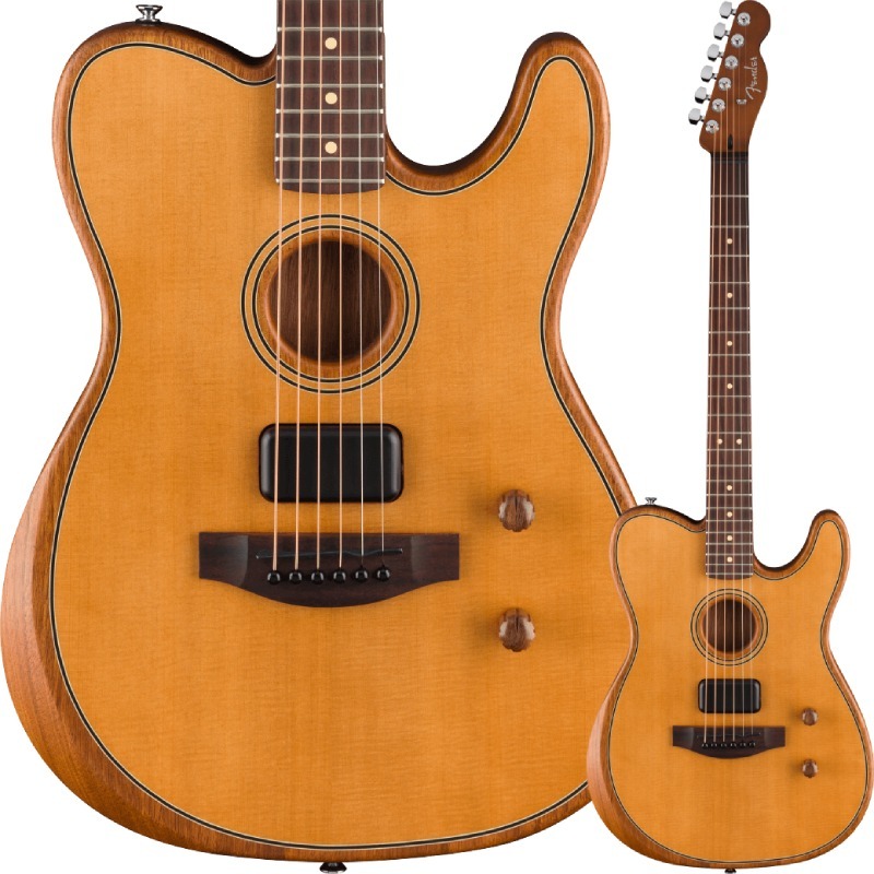 Fender Acoustasonic Standard Telecaster, Aged Natural( крыло )
