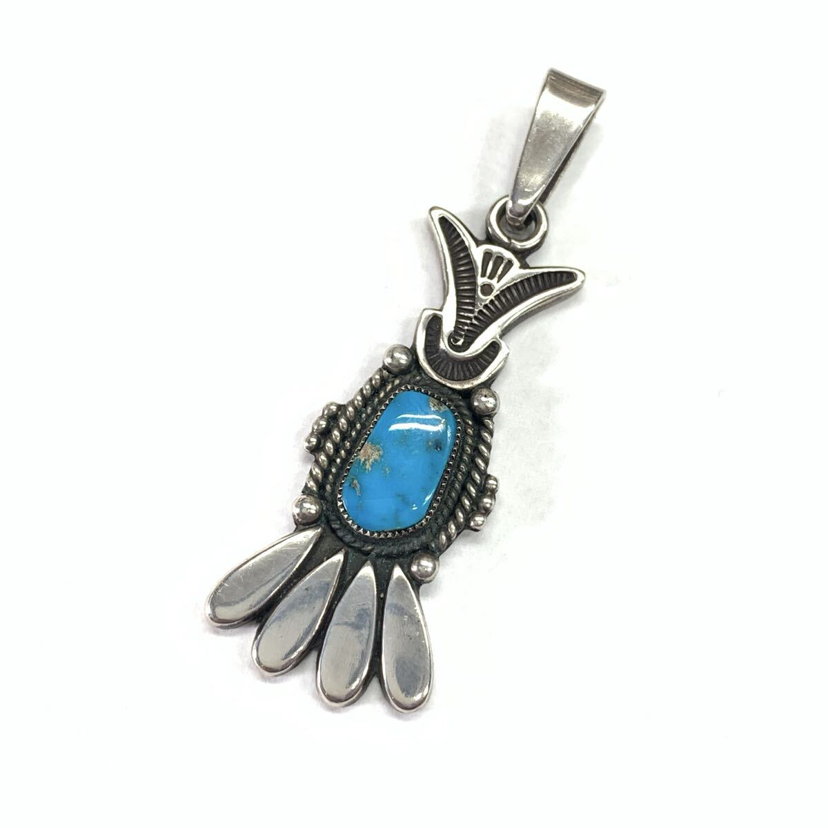 Wilson Jim ペンダントトップ 【美品】 ウィルソンジム インディアンジュエリー ネックレス ナバホ族 ターコイズ_画像1