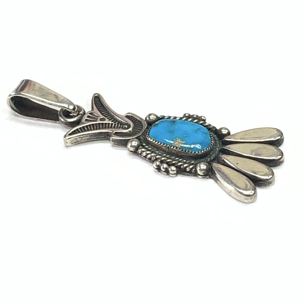 Wilson Jim ペンダントトップ 【美品】 ウィルソンジム インディアンジュエリー ネックレス ナバホ族 ターコイズ_画像2