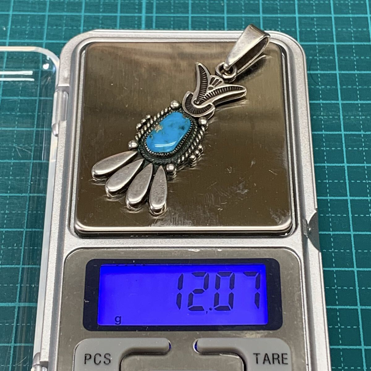 Wilson Jim ペンダントトップ 【美品】 ウィルソンジム インディアンジュエリー ネックレス ナバホ族 ターコイズ_画像9