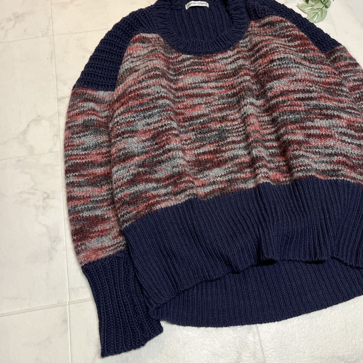 美品　TSUMORI CHISATO ウールモヘヤビックシルエットニット　2_画像9