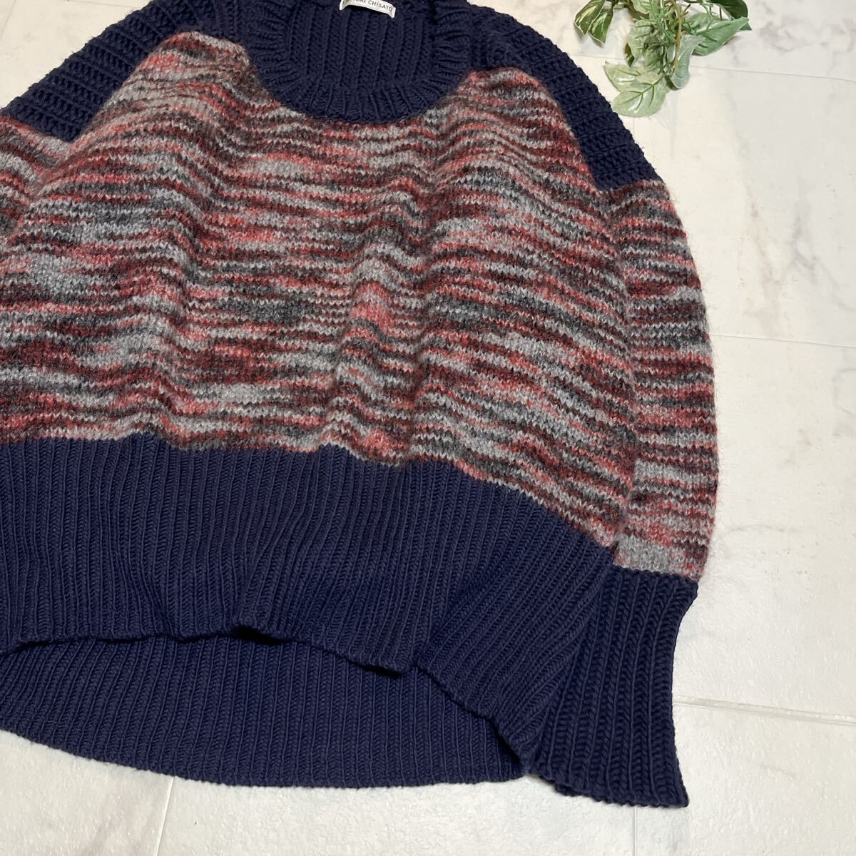 美品　TSUMORI CHISATO ウールモヘヤビックシルエットニット　2_画像10