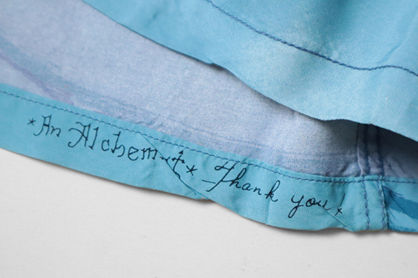 SKULL JEANS ◆ 半袖アロハシャツ ブルー 36サイズ 龍 レーヨン オープンカラー スカルジーンズ ◆QV11_画像6