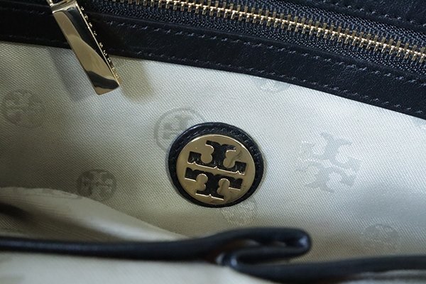 TORY BURCH ◆ レザー 2WAY バッグ 黒 ダブルTロゴ ハンドバッグ ショルダーバッグ トリーバーチ ◆G112_画像9