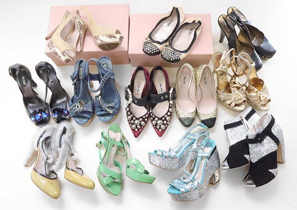 miu miu ◆ サンダル パンプス 12点セット!! まとめて シューズ ヒール ミュウミュウ ◆104_画像1