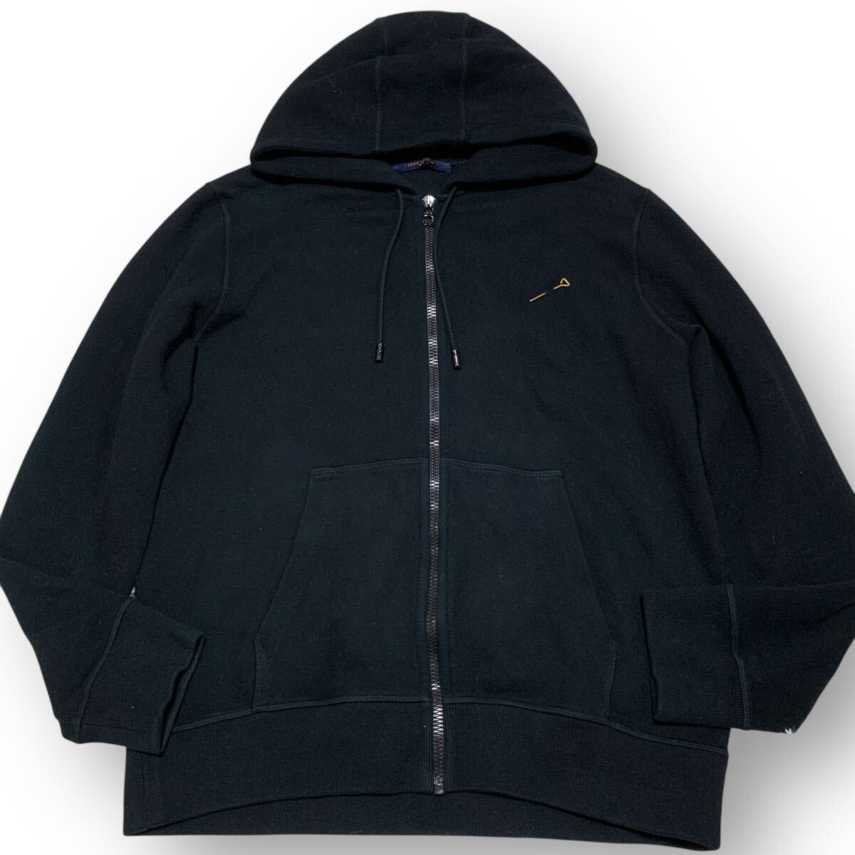 美品/希少Lサイズ!! ルイヴィトン LOUIS VUITTON パーカー スウェット トレーナー インサイドアウト ブラック 黒 メンズ_画像2