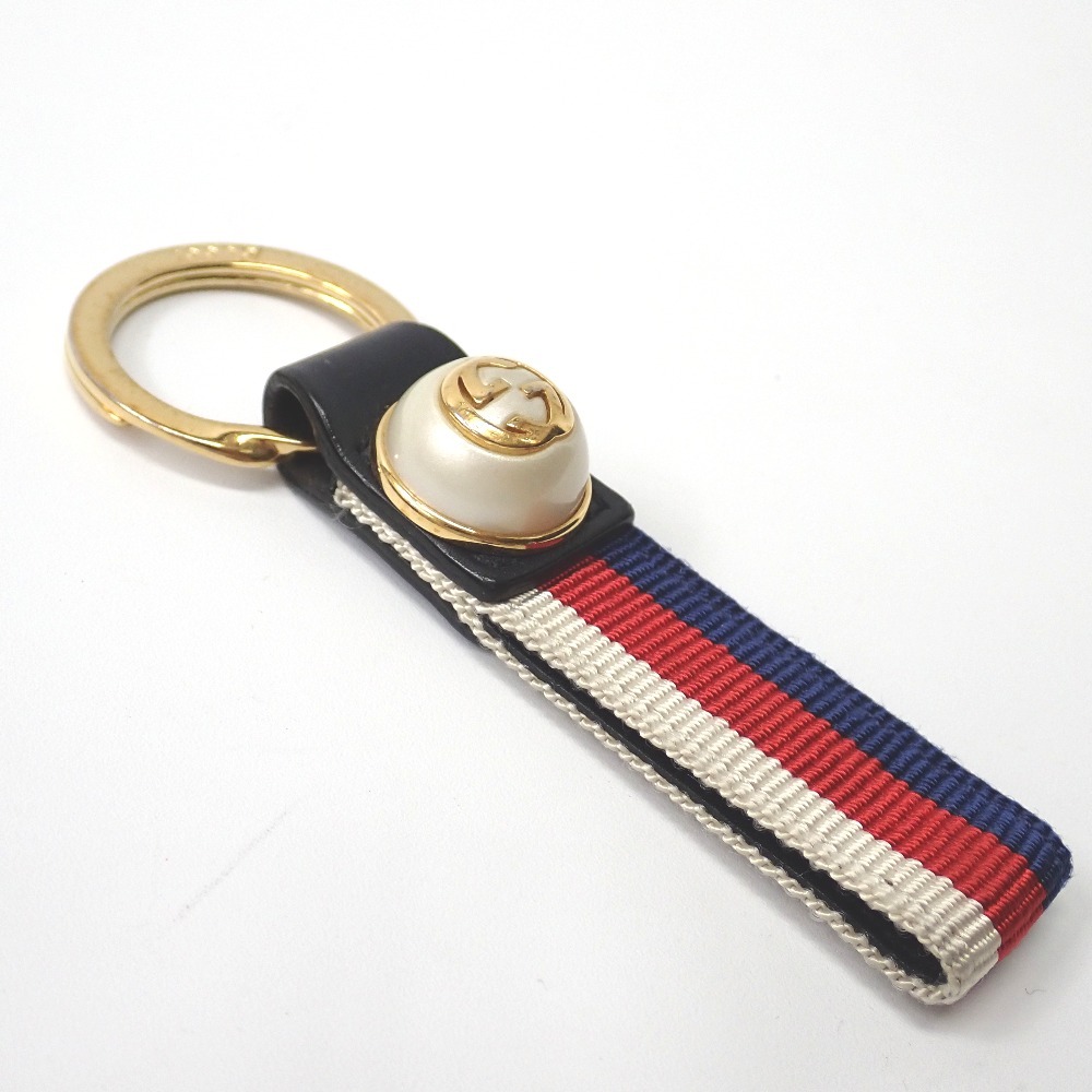 Ft632813 Gucci брелок для ключа кольцо для ключей GG жемчуг 476390 GUCCI б/у 
