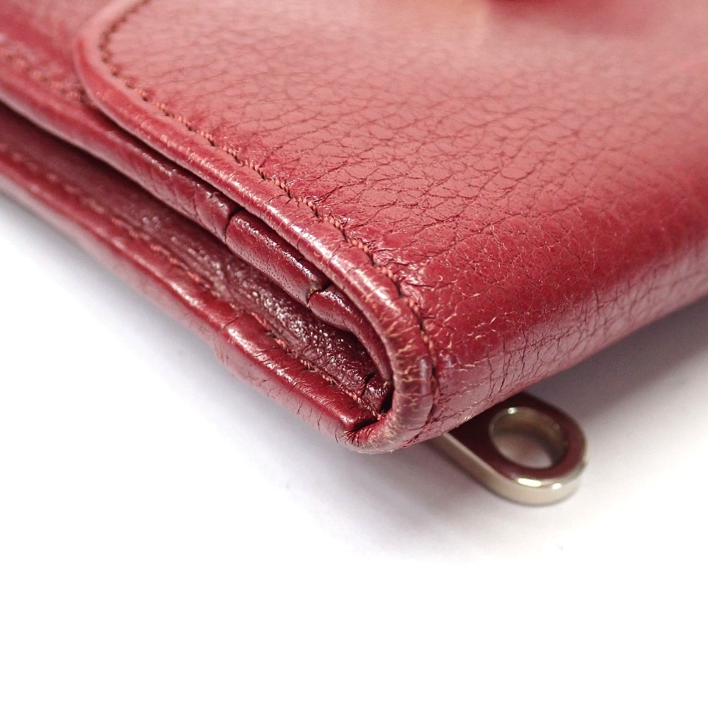 Ft632952 クロエ 長財布 二つ折り リボン 赤 レディース Chloe 中古_画像6