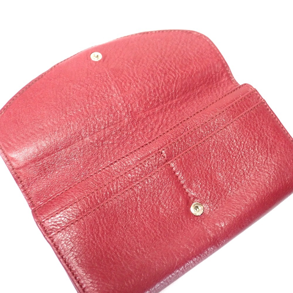 Ft632952 クロエ 長財布 二つ折り リボン 赤 レディース Chloe 中古_画像8