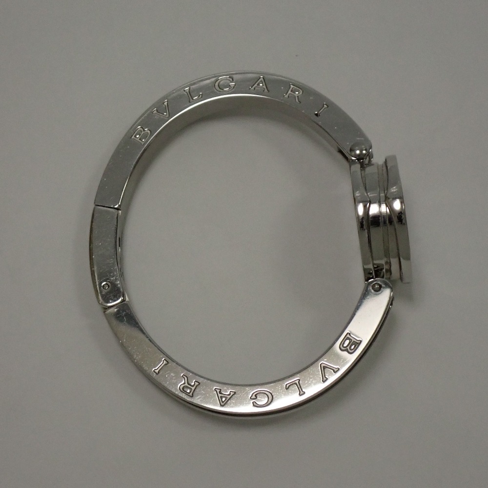 Th995401 ブルガリ 腕時計 ビー・ゼロワン B-zero1 BZ22S シェル文字盤 12Pダイヤ クォーツ SS バングルウォッチ BVLGARI 中古_画像5