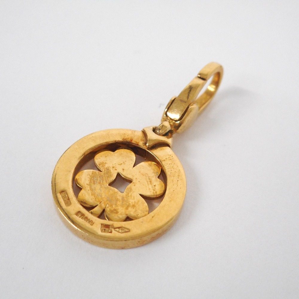 ID85193 BVLGARY подвеска с цепью тонн do clover K18(750)YG примерно 4.1g женский BVLGARI б/у 