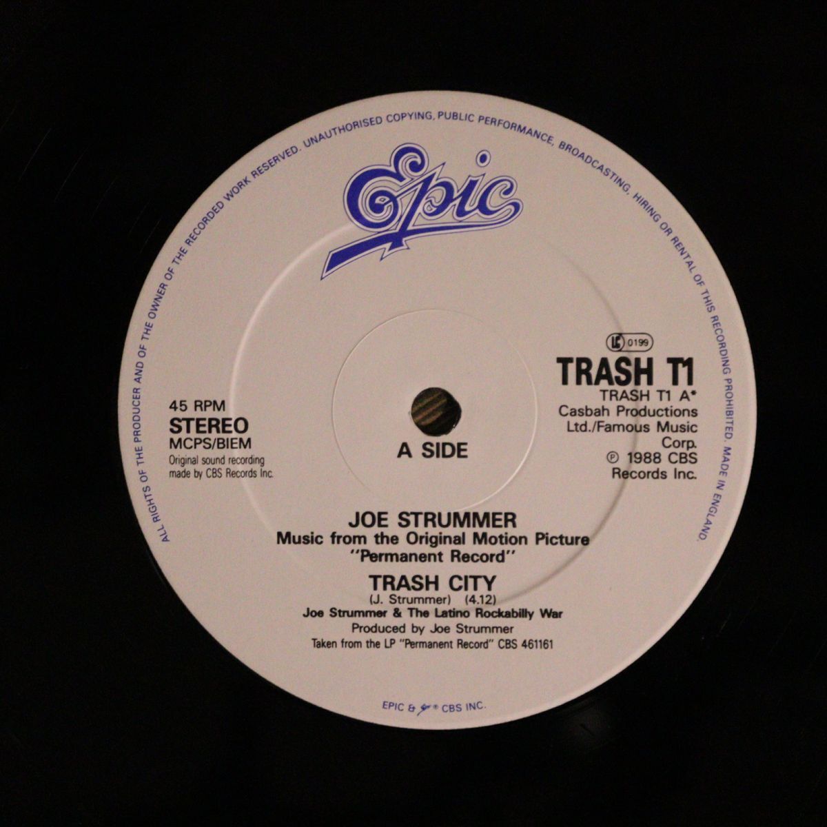 Y19/LP/ジョー・ストラマー/Joe Strummer & The Latino Rockabilly War - Trash City　クラッシュ_画像6